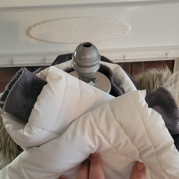 FREE TECH White Puffer Hooded Jacket Size 2X 18W/20W - Picture 8 of 14